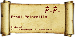 Predl Priszcilla névjegykártya